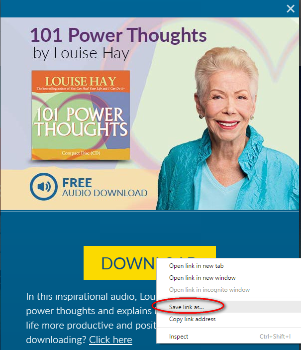 Louise hay 101 power thoughts free. download full