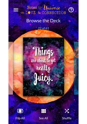 Notes from the Universe on Love and Connection Cards App view 4