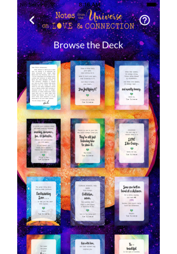 Notes from the Universe on Love and Connection Cards App view 5