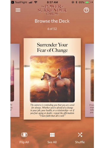 The Power of Surrender Cards App
