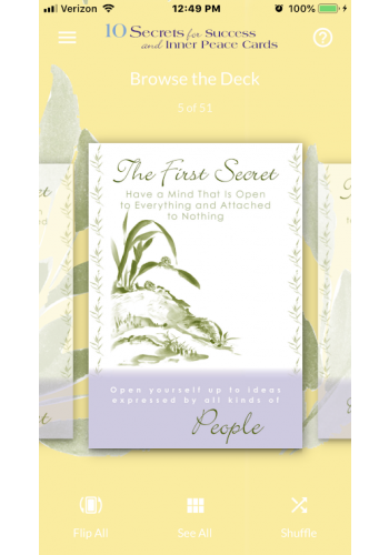 10 Secrets for Success and Inner Peace Cards App
