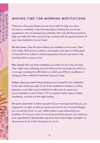 Morning Meditations Journal